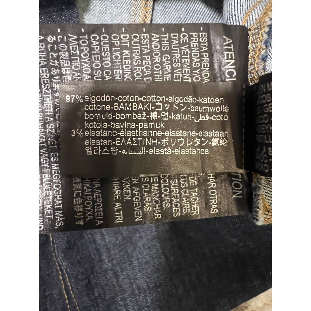 Zara Dark Wash Midi Side Zip Closure Crossover Front Skirt NO BELT Women's S - Picture 6 of 9